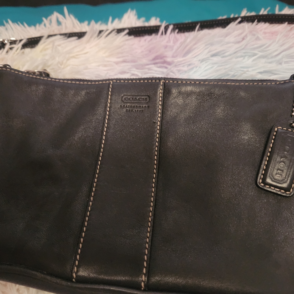 Coach Black Leather Belt Bag